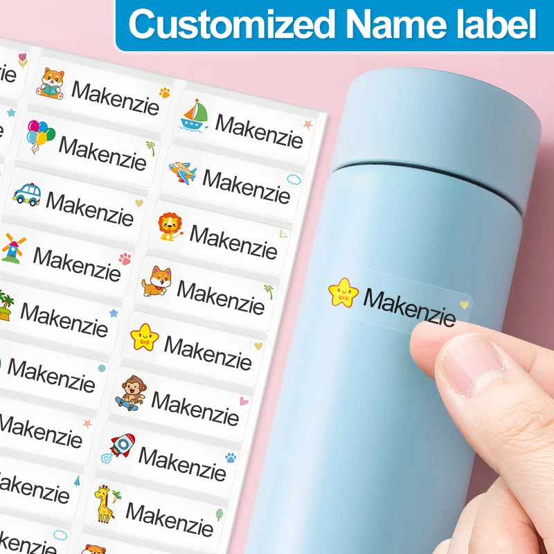 Tiny Tags waterproof transparent name labels for kids